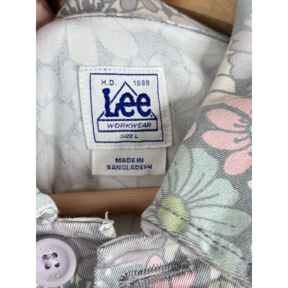 LEE x Free People Floral Union Alls Coveralls Jumpsuit L Workwear Boho Utility - Picture 9 of 14